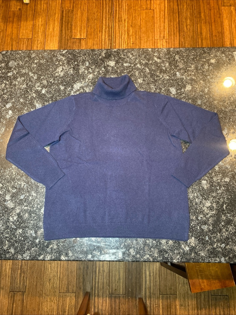 Orvis Womens Sweater Cashmere Navy Blue Pullover Turtleneck Size XL NWOT